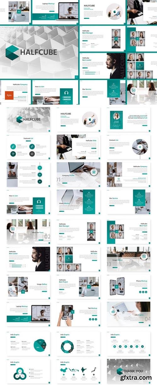 Halfcube - Business Powerpoint, Keynote and Google Slides Template