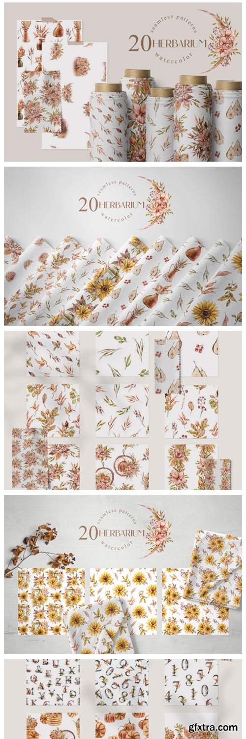 Watercolor Floral Seamless Patterns 8101116