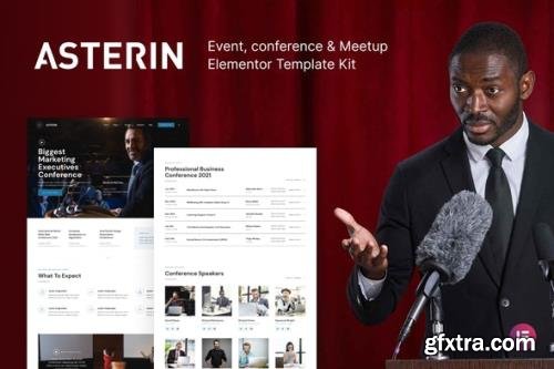 ThemeForest - Asterin v1.0.0 - Digital Event & Conference Elementor Template Kit - 30263360