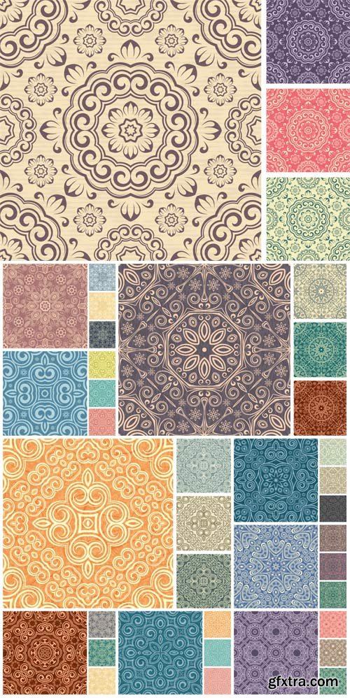 Vintage floral patterns in vector