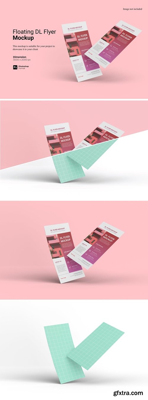 Floating DL Flyer Mockup Template