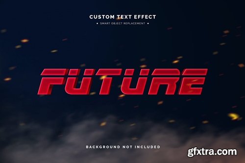 Futuristic 3D Text Effect Mockup