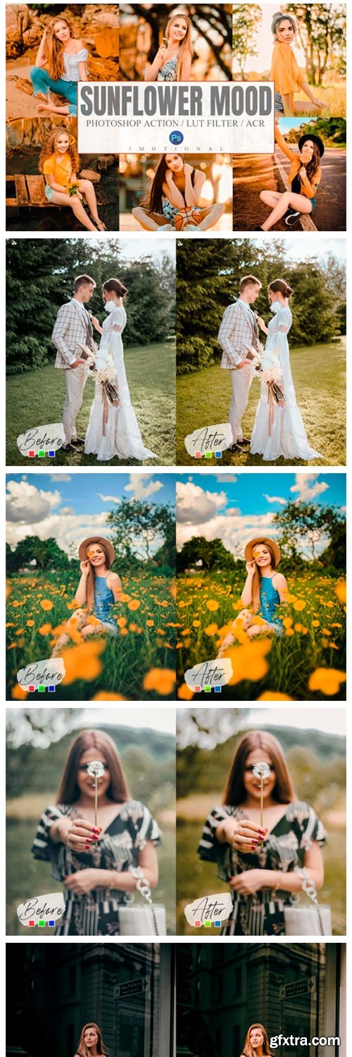 Sunflower Mood Photoshop Actions, LUT 8155818