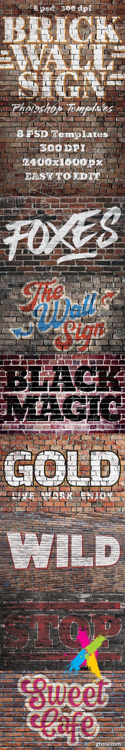 GraphicRiver - Realistic Brick Wall Signs 30132802