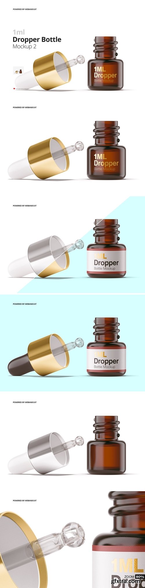 1ml Opened Dropper Bottle Mockup