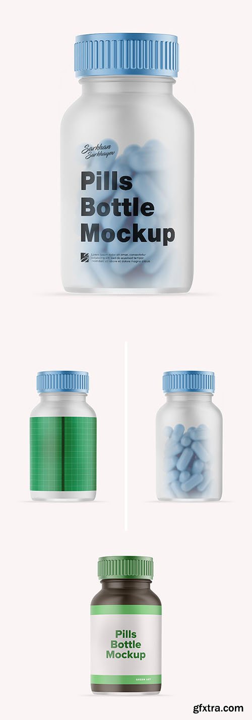 Pills Bottle PSD Mockup Template