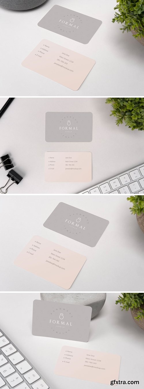 Rounded Business Card Mockup