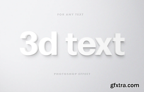 White 3D Text Effect for Photoshop