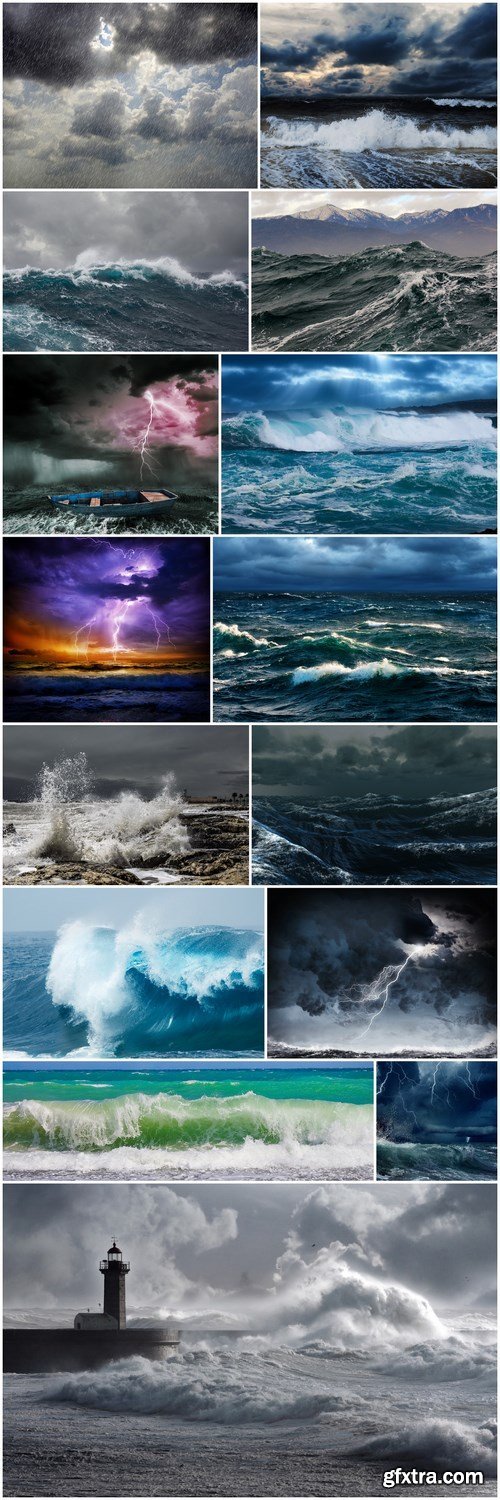 Breaking Waves at Rising Storm - 14xHQ JPEG