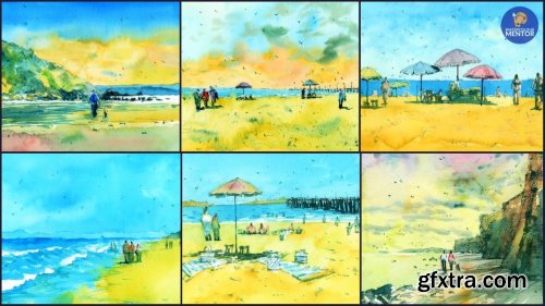  Watercolor Painting Essentials: Beach Landscapes