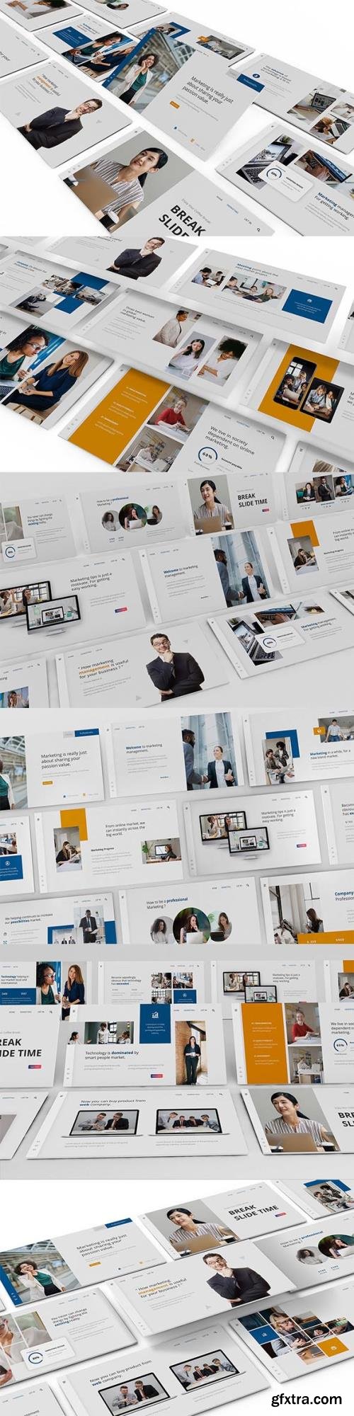 Market Power Powerpoint, Keynote and Google Slides Template