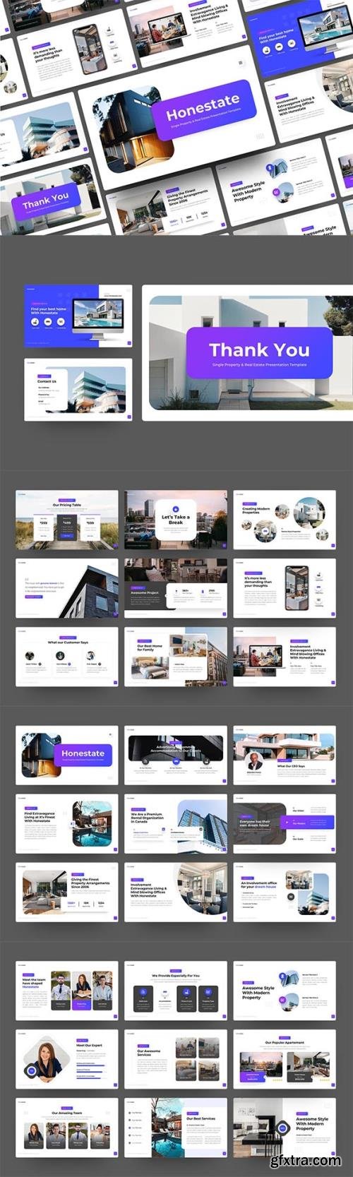 Single Property & Real Estate Powerpoint, Keynote and Google Slides Template