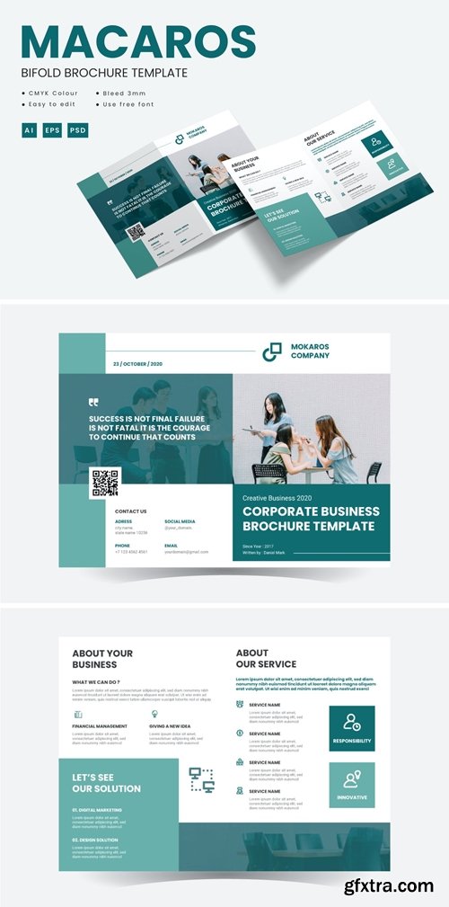 Macaros - Bifold Brochure Template