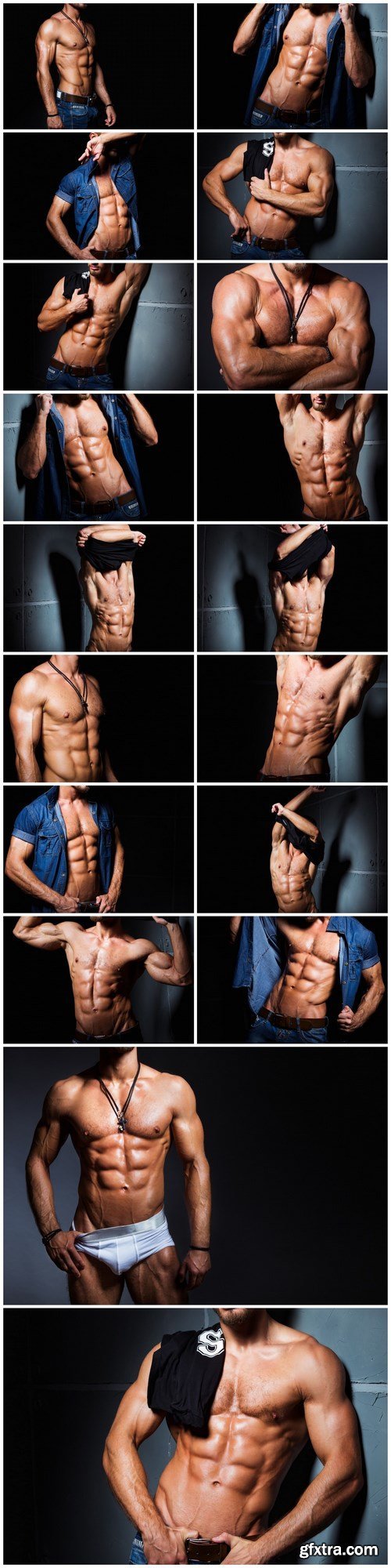 Muscular and sexy torso of young man having perfect abs 2 - 18xUHQ JPEG