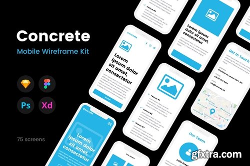 Concrete Mobile Wireframe Kit