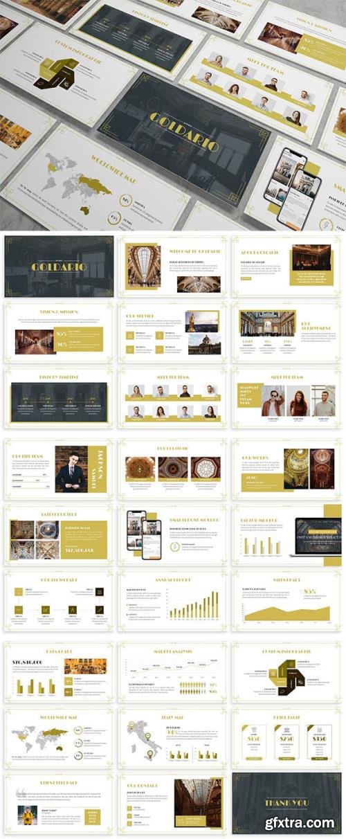 Goldario - Art Deco Powerpoint Template