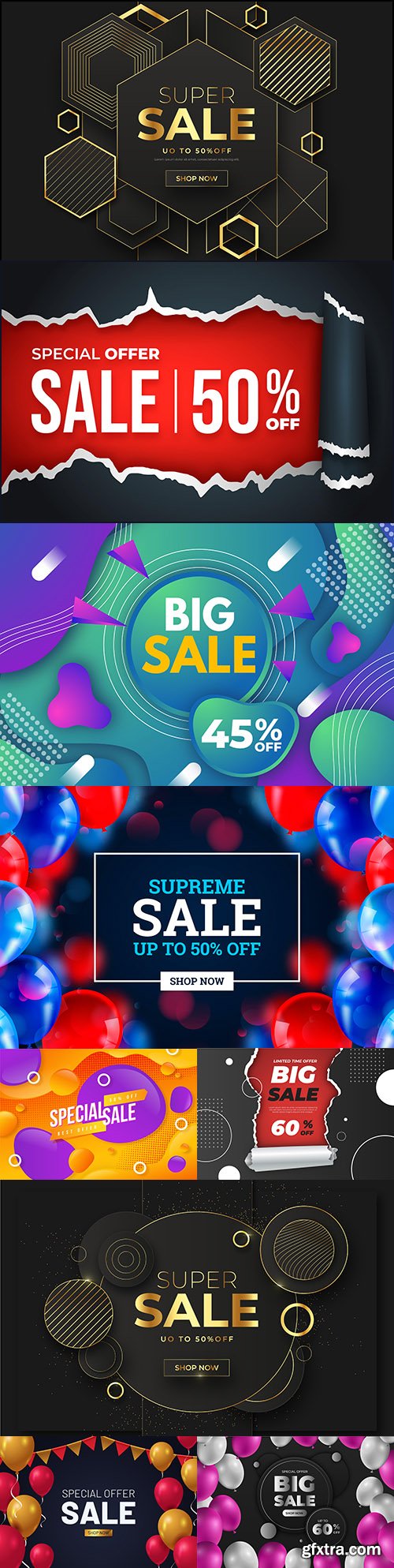 Mega sale background gradient colorful illustration 4
