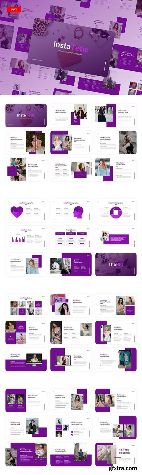 InstaTetic Beauty - Powerpoint, Keynote and Google Slides Template