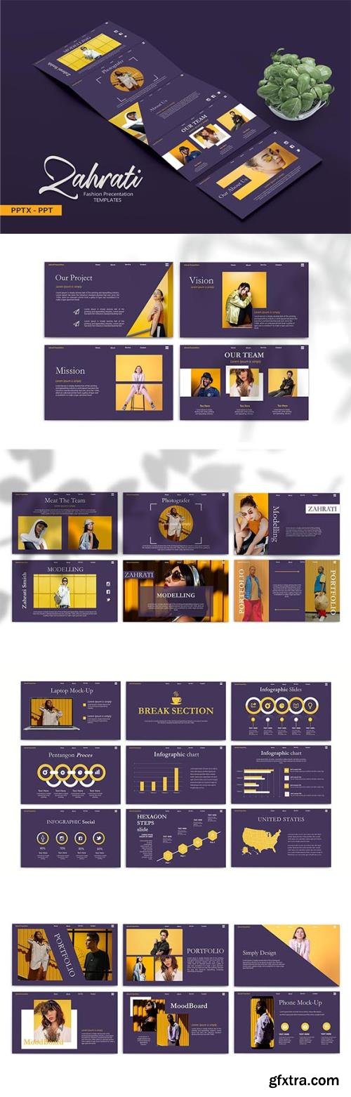 ZAHRATI Fashion - Powerpoint, Keynote and Google Slides Template 