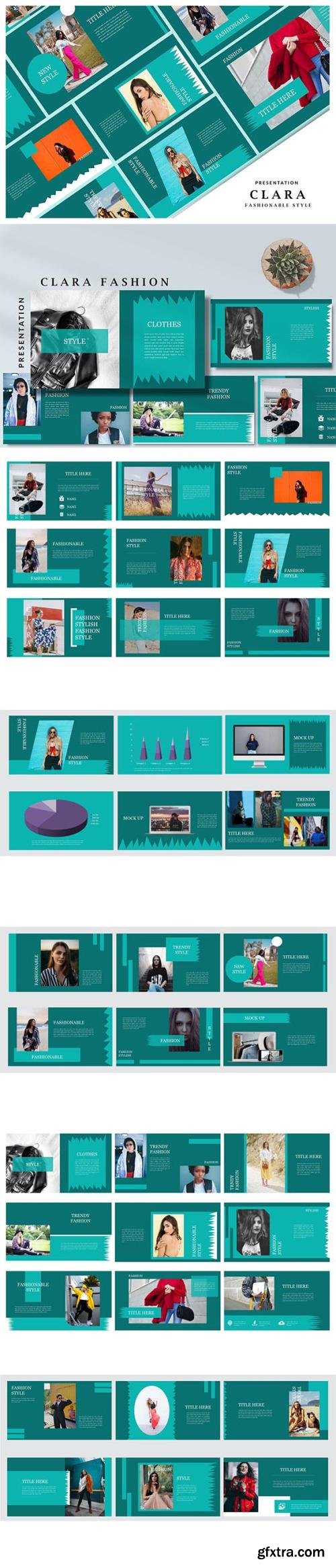 Clara Fashionable - Creative Powerpoint, Keynote and Google Slides Template 