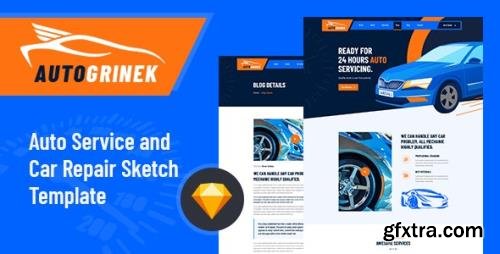 ThemeForest - Autogrinek v1.0 - Auto Service and Car Repair Sketch Template - 28213469