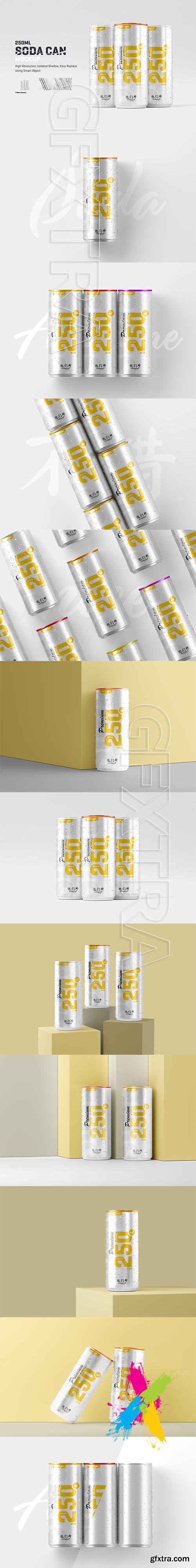 CreativeMarket - 250ml Soda Can Mockup 5852797