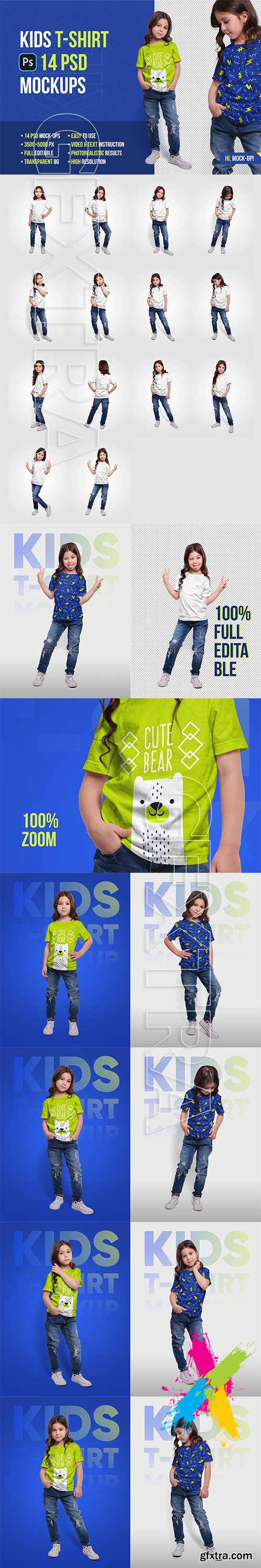 CreativeMarket - CreativeMarket - Kids T-Shirt Mockups 5336558