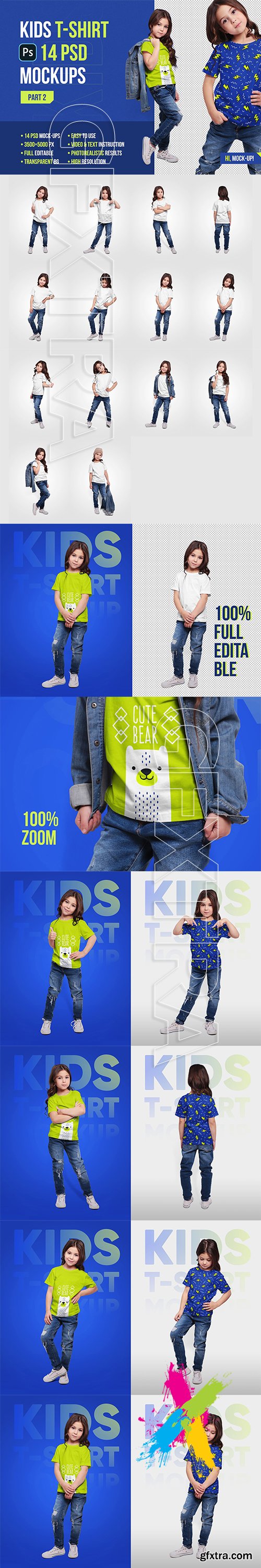 CreativeMarket - CreativeMarket - Kids T-Shirt Mockups. Part 2 5336582