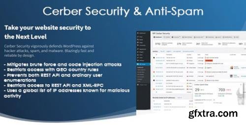 WP Cerber Security Pro v8.8 - Complete Solution: Firewall, Anti-Spam Protection, & Alware Removal WordPress Plugin