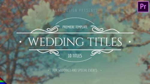 Videohive - Elegant Wedding Titles - Premiere Pro | Mogrt