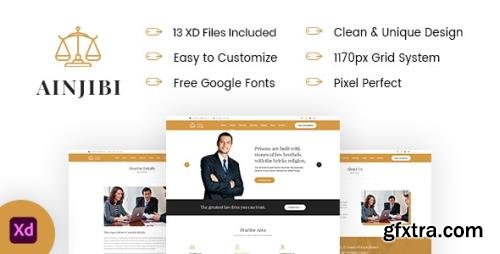 ThemeForest - Ainjibi v1.0 - Attorney and Lawyer XD Template - 29114973