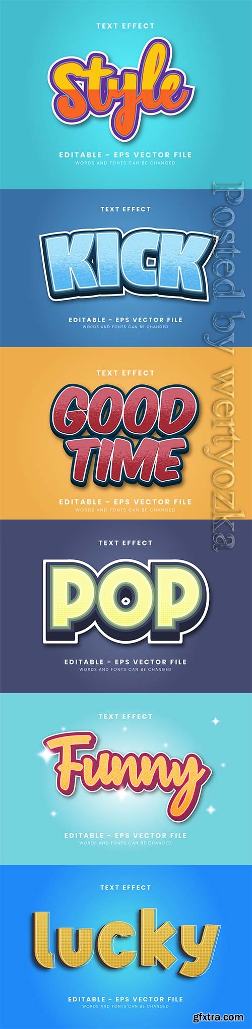 3d editable text style effect vector vol 242