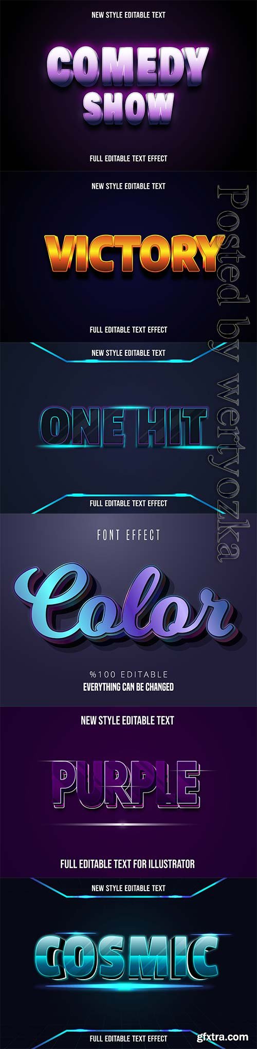 3d editable text style effect vector vol 241