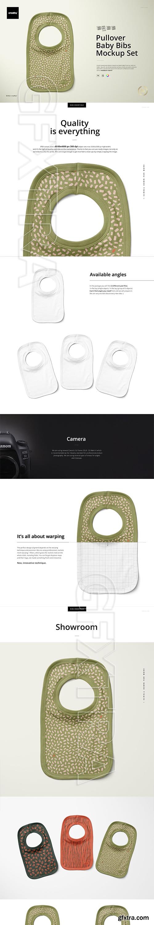 CreativeMarket - Pullover Bibs Mockup Set 4280350