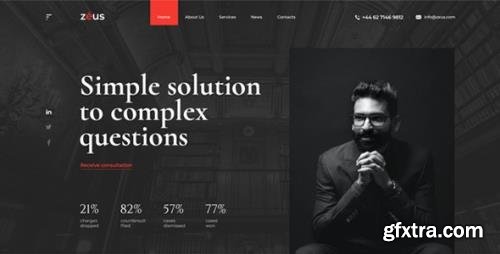 ThemeForest - Zeus v1.0 - Lawyers and Law Firm HTML Template - 28006578