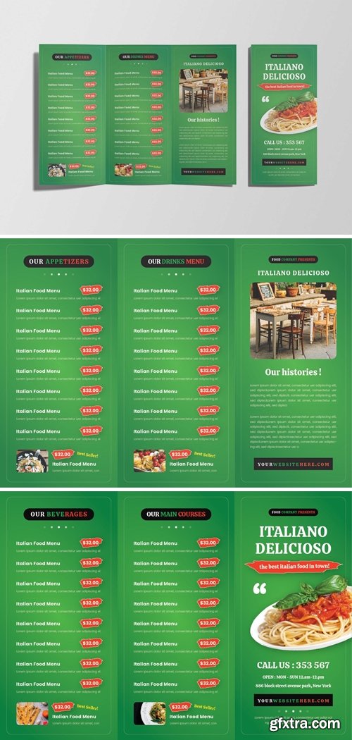 traditional-italian-restaurant-menu-stock-vector-illustration-of