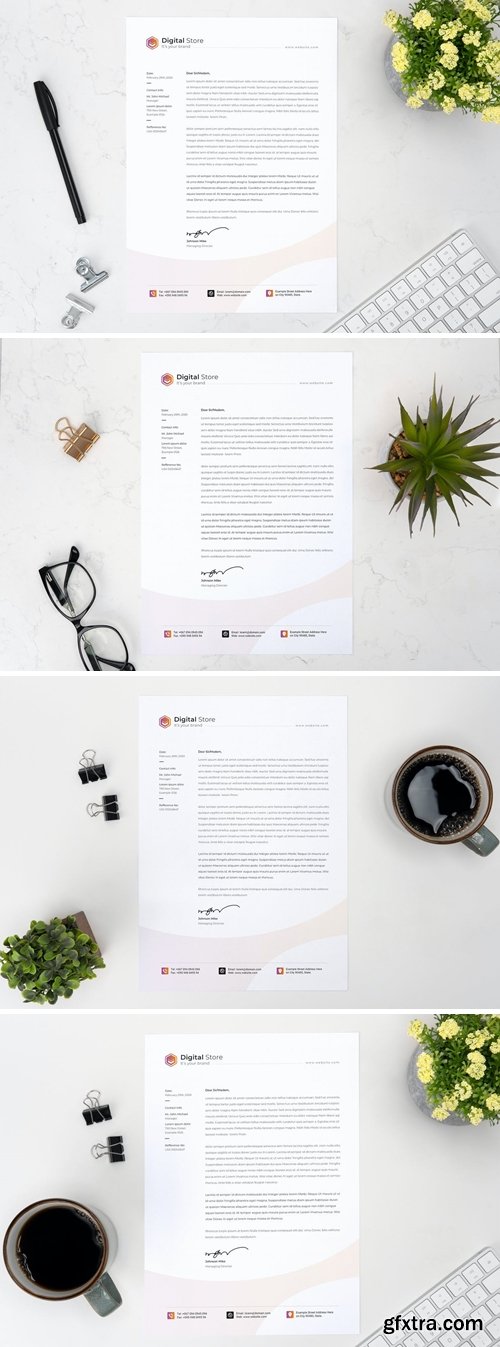 A4 Letterhead Mockup