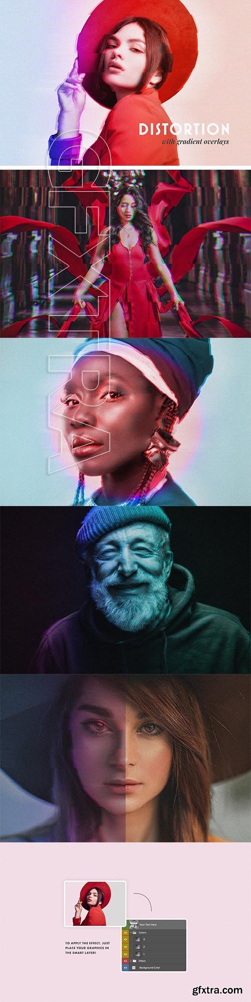 CreativeMarket - RGB Distortion Effect with Gradients 5857089