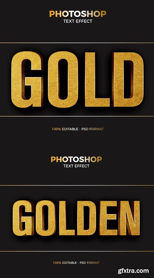 Gold Foil Photoshop PSD Text Effect