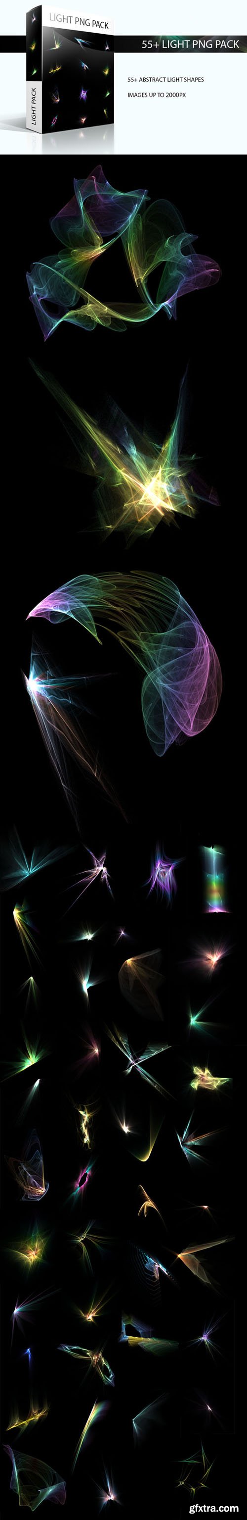 50+ Abstract Light Shapes PNG Pack