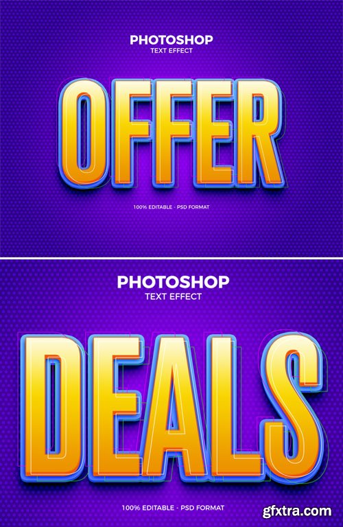 Offer Photoshop PSD Text Effect