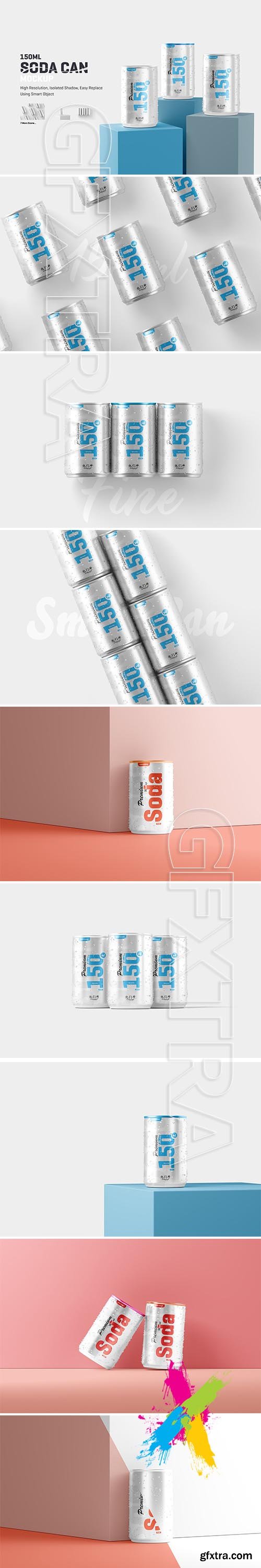 CreativeMarket - 150ml Soda Can Mockup 5865684