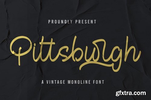 Pittsburgh - Vintage Monoline Font