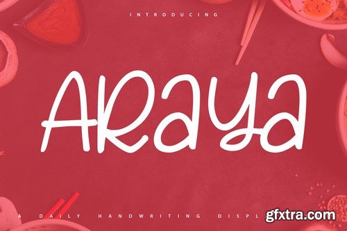 Araya Daily Handwriting Display Font