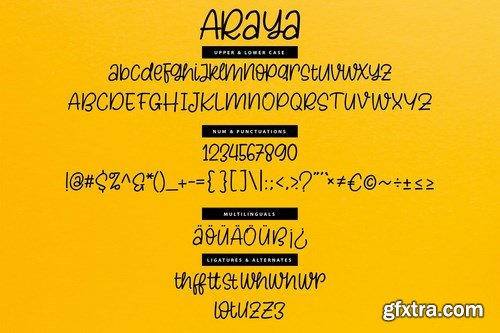 Araya Daily Handwriting Display Font