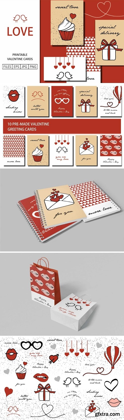 CreativeMarket - Valentine\'s Day Greeting Cards 5783317