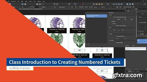 Creating Numbered Tickets in Affinity Publisher