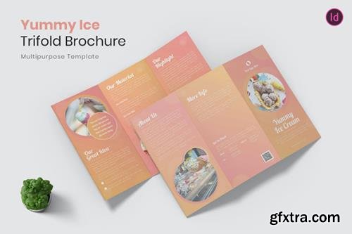 Yummy Ice Cream Trifold Brochure