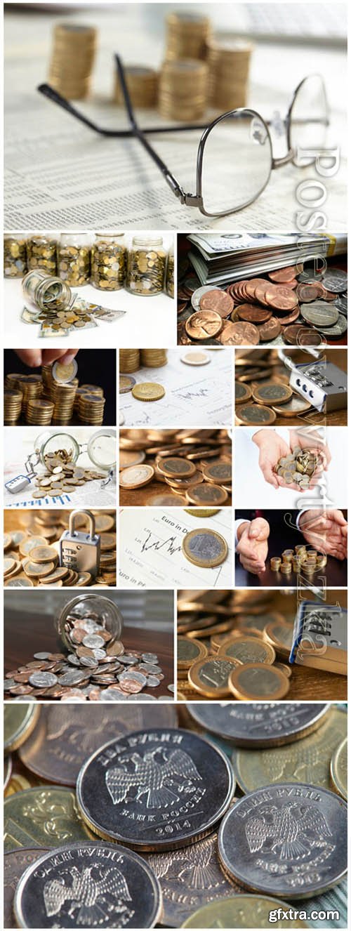 Money, coins stock photo