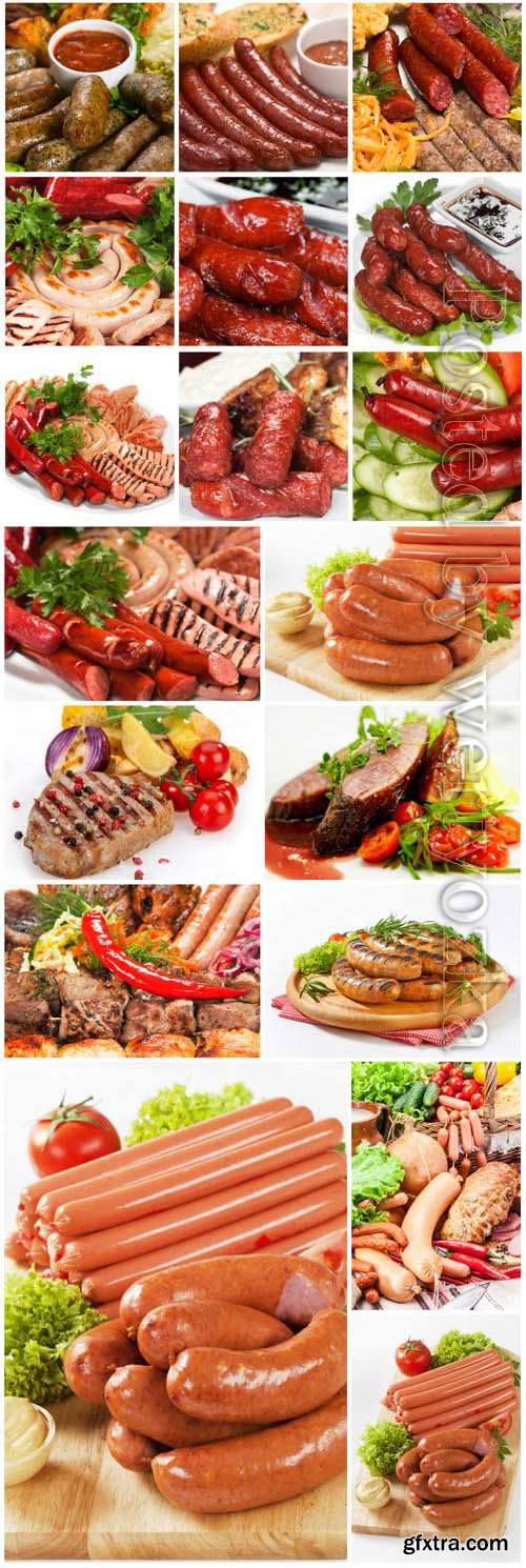 Sausage and meat stock photo